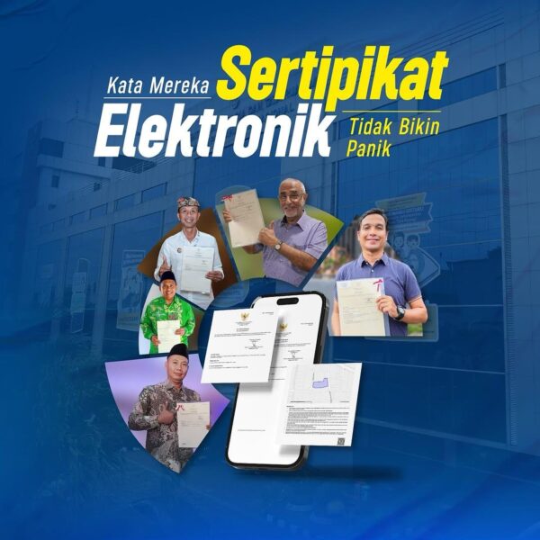 Kementerian ATR/BPN telah resmi merubah sertipikat tanah analog menjadi sertipikat elektronik.