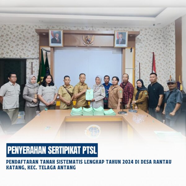 Kantor Pertanahan Kab. Kotim Melaksanakan Penyerahan Sertipikat PTSL