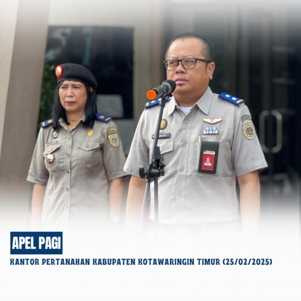 Kantor Pertanahan Kab. Kotim Melaksanakan Apel Pagi Rutin