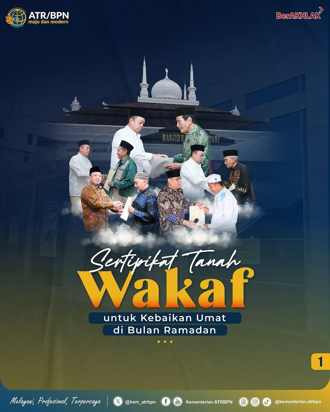 Bulan Ramadan ini kita berlomba-lomba untuk memperoleh keberkahan. Salah satunya dengan mendaftarkan tanah wakaf.