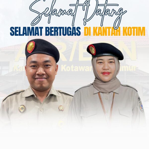 Keluarga Besar Kantor Pertanahan Kabupaten Kotawaringin Timur Mengucapkan Selamat Datang dan Selamat Bergabung di Kantor Pertanahan Kabupaten Kotawaringin timur .