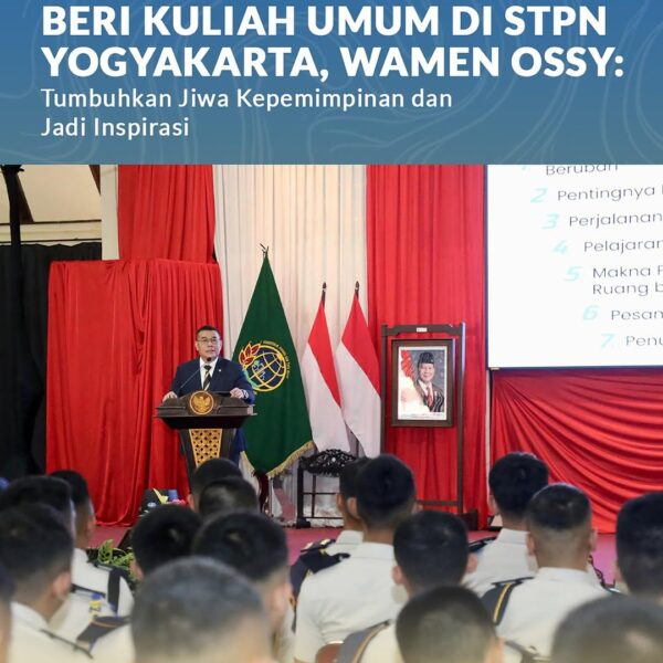 Wakil Menteri Agraria dan Tata Ruang/Wakil Kepala Badan Pertanahan Nasional (Wamen ATR/Waka BPN), Ossy Dermawan, membuka acara Apel Pagi Taruna Bhumi