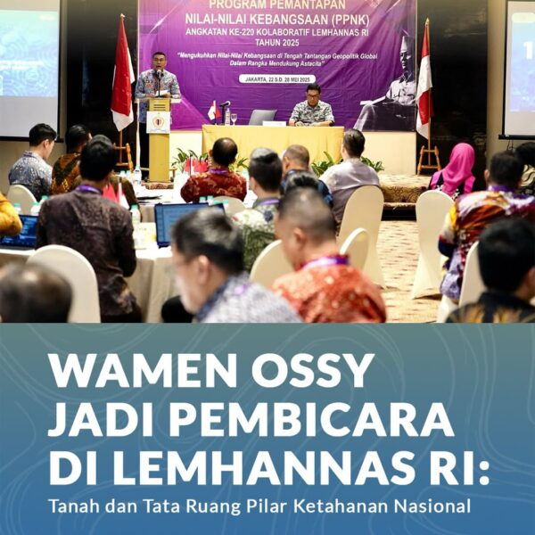 Pertanahan dan tata ruang memainkan peran penting dalam mendukung ketahanan dan keamanan negara.