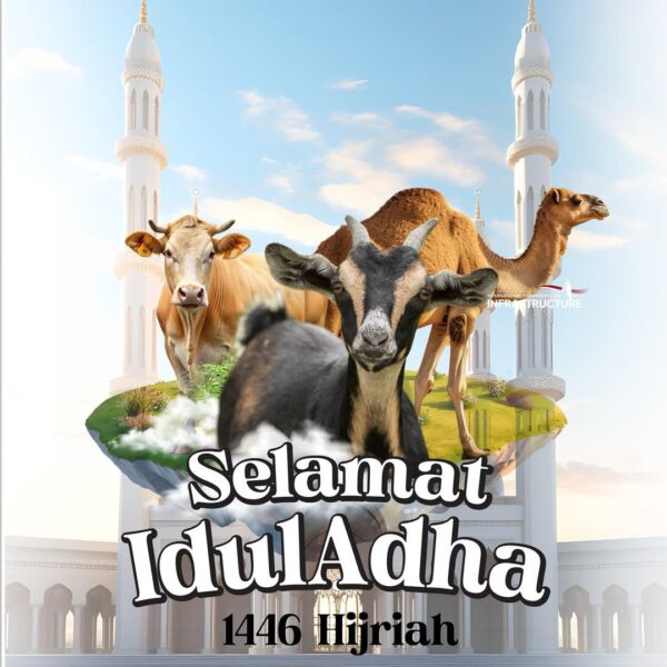 Segenap jajaran Kementerian ATR/BPN mengucapkan Selamat Iduladha 1446 Hijriah.