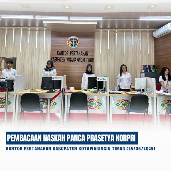 Kantor Pertanahan Kabupaten Kotawaringin Timur telah melaksanakan giat Pembacaan Naskah Pancasila (24/06/2025)