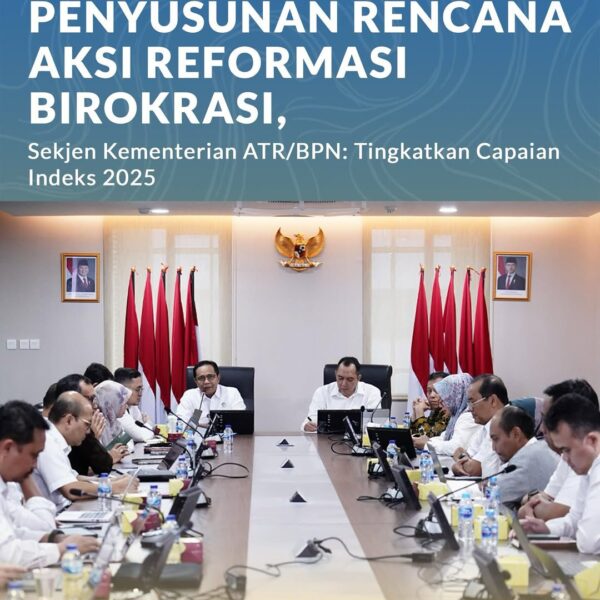 Sekretaris Jenderal (Sekjen) Kementerian ATR/BPN, Pudji Prasetijanto Hadi, menegaskan peningkatan indeks tersebut tidak hanya soal nilai, tapi juga berdampak langsung pada kesejahteraan pegawai.
