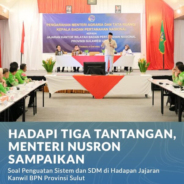 Nusron Wahid, menyatakan pihaknya tengah menghadapi tiga tantangan besar yang harus segera dituntaskan.
