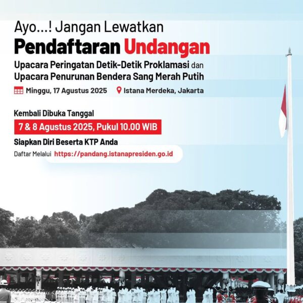 kabar gembira untuk kamu semua yang belum kebagian undangan untuk mengikuti perayaan HUT ke-80 Republik Indonesia di Istana Merdeka, Jakarta.