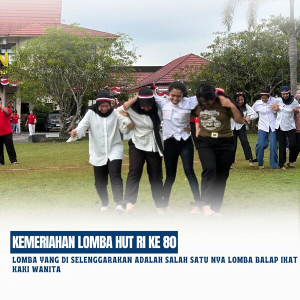 Lomba yang di selenggarakan adalah Salah satu nya Lomba Balap Ikat Kaki wanita. Adapun kepada para pemenang Lomba telah diserahkan hadiah sebagai bentuk apresiasi atas semangat dan partisipasi dalam memeriahkan Hari Kemerdekaan.