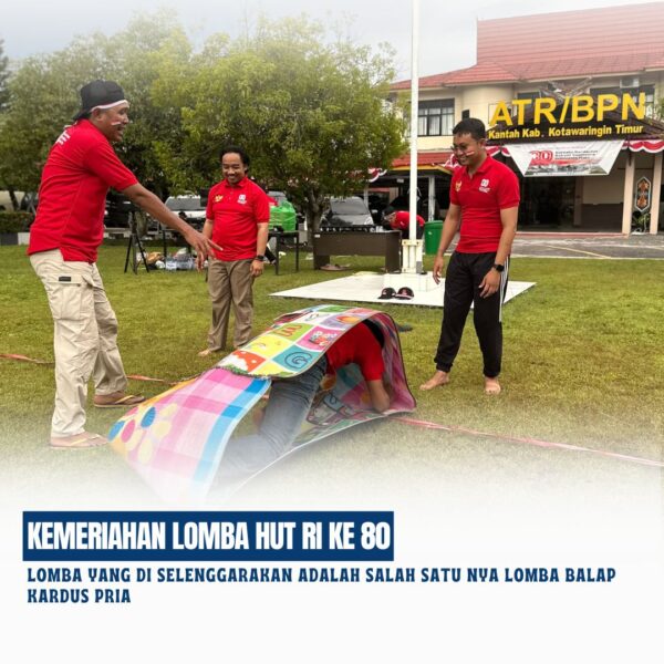 Lomba yang di selenggarakan adalah Salah satu nya Lomba Kardus Pria. Adapun kepada para pemenang Lomba telah diserahkan hadiah sebagai bentuk apresiasi atas semangat dan partisipasi dalam memeriahkan Hari Kemerdekaan.