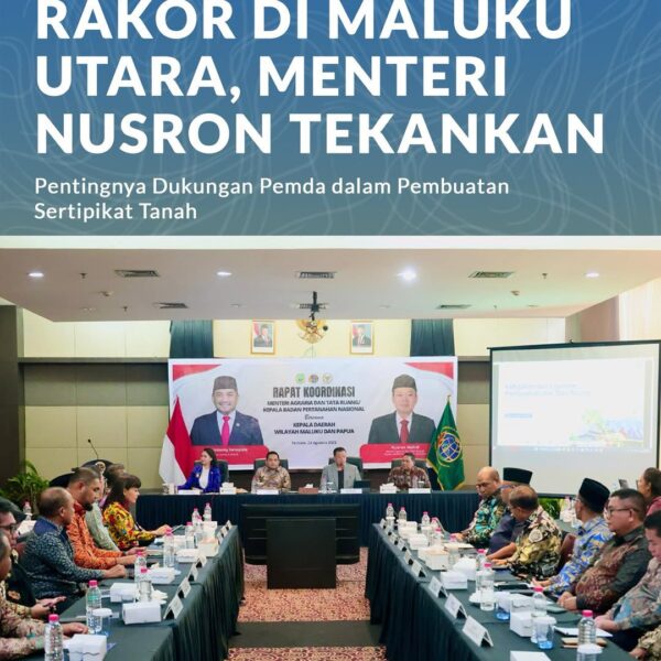 Menteri Agraria dan Tata Ruang/Kepala Badan Pertanahan Nasional (ATR/BPN), Nusron Wahid, menegaskan pentingnya dukungan pemerintah daerah (Pemda) dalam pelaksanaan sertipikasi tanah.