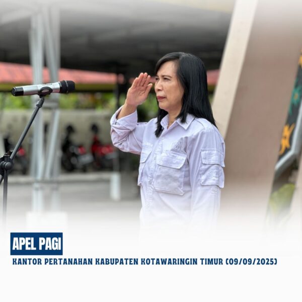 Telah dilaksanakan Apel Pagi Rutin yang dipimpin oleh Ibu Elshinta, S.H.selaku Kepala Seksi Pengendalian dan Penanganan Sengketa yang di ikuti seluruh pegawai Kantor Pertanahan Kabupaten Kotawaringin Timur. (09/09/2025)