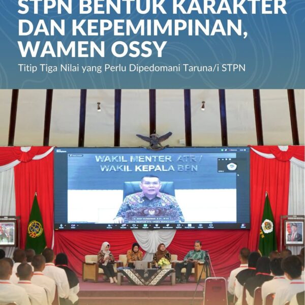Sekolah Tinggi Pertanahan Nasional (STPN) didirikan sejak tahun 1963 menjadi Kawah Candradimuka yang memegang peran dan tugas penting dalam hal mencetak tenaga-tenaga ahli pertanahan dan tata ruang.