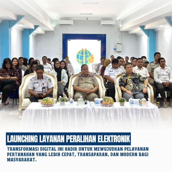Launching Layanan Peralihan Elektronik melalui zoom meeting bersama 11 Kantor Pertanahan di wilayah Provinsi Kalimantan Tengah.Transformasi digital ini hadir untuk mewujudkan pelayanan pertanahan yang lebih cepat, transaparan, dan modern bagi masyarakat.