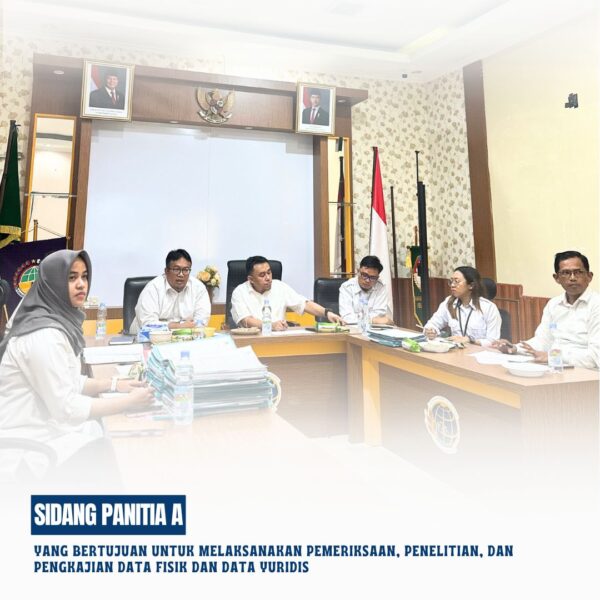 Kantor Pertanahan Kabupaten Kotawaringin Timur telah melaksanakan Sidang Panitia A yang bertujuan untuk melaksanakan pemeriksaan, penelitian dan pengkajian Data Fisik dan Data Yuridis dilapangan dan di Kantor Pertanahan Kabupaten Kotawaringin Timur dalam rangka penyelesaian Permohonan SK