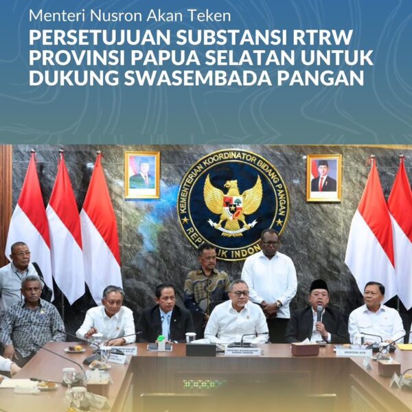 Menteri Agraria dan Tata Ruang/Kepala Badan Pertanahan Nasional (ATR/BPN), Nusron Wahid, menekankan pentingnya Rencana Tata Ruang Wilayah (RTRW) sebagai dasar hukum dalam pembangunan daerah, terutama di Provinsi Papua Selatan.
