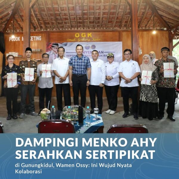 Kementerian Agraria dan Tata Ruang/Badan Pertanahan Nasional (ATR/BPN) bersinergi dengan banyak pihak untuk mendorong percepatan pendaftaran tanah di Indonesia.