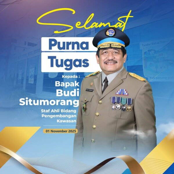 Segenap keluarga besar Kementerian ATR/BPN mengucapkan Selamat Purna Tugas Bapak Staf Ahli Bidang Pengembangan Kawasan, Budi Situmorang.