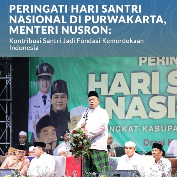 Menteri Agraria dan Tata Ruang/Kepala Badan Pertanahan Nasional (ATR/BPN), Nusron Wahid menyatakan bahwa santri dan kiai punya peran penting dalam merebut serta mempertahankan kemerdekaan Republik Indonesia.