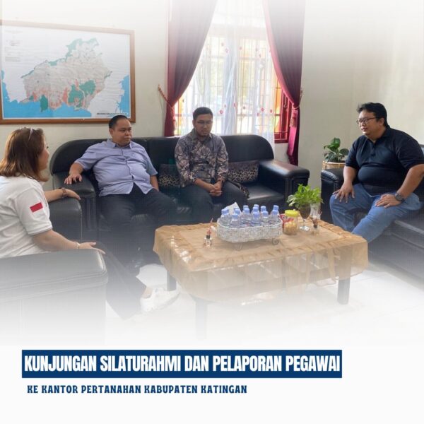 Kantor Pertanahan Kabupaten Kotawaringin timur telah menerima kunjungan dari Kantor Pertanahan Kabupaten Katingan. Adapun kunjungan ini dalam rangka silaturahmi dan pelaporan pegawai yang pindah wilayah kerja ke Kantor Pertanahan Kabupaten Kotawaringin Timur.