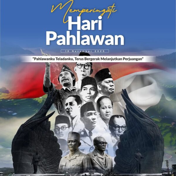 Segenap jajaran Kementerian ATR/BPN mengucapkan Selamat Memperingati Hari Pahlawan. Mari bersama menundukkan kepala sejenak mengenang jasa para patriot kita, untuk mendoakan para pejuang bangsa.