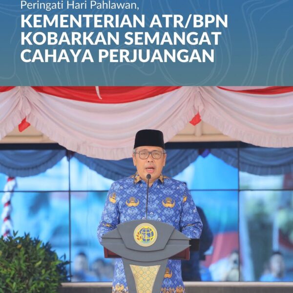 Upacara Peringatan Hari Pahlawan Nasional digelar di lapangan Kementerian Agraria dan Tata Ruang/Badan Pertanahan Nasional (ATR/BPN)