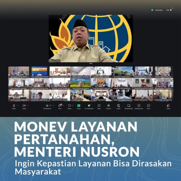 Kementerian Agraria dan Tata Ruang/Badan Pertanahan Nasional (ATR/BPN) memperkuat kualitas layanan publik dengan mempercepat penyelesaian berkas layanan pertanahan.