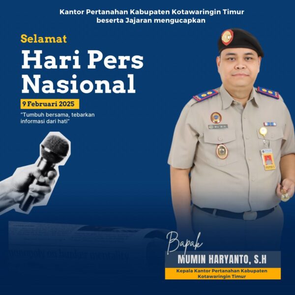 Dalam rangka Hari Pers Nasional, kami menyampaikan pengakuan atas peran insan pers dalam menjaga kebenaran, integritas, dan kecerdasan publik, sejalan dengan semangat “Pers Sehat, Ekonomi Berdaulat, Bangsa Kuat