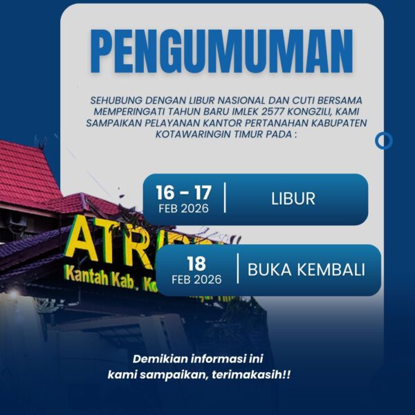 Pengumuman!! 📢 Sehubungan dengan Cuti Bersama dan peringatan Tahun Baru Imlek