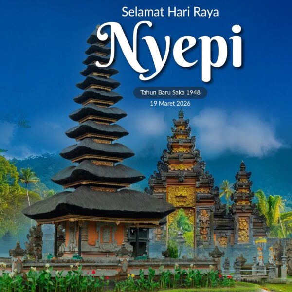 Segenap jajaran Kementerian ATR/BPN mengucapkan Selamat Melaksanakan Persembahyangan Nyepi Tahun Baru Saka 1948 untuk seluruh umat Hindu yang merayakannya.