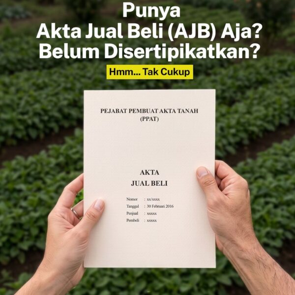 Apakah tanahmu masih belum bersertipikat atau masih berupa Akta Jual Beli (AJB)?