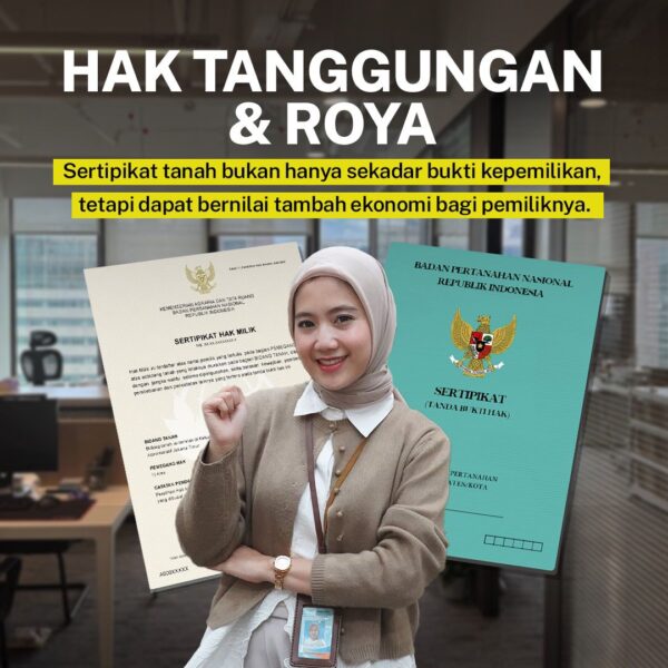 Sertipikat tanah bukan hanya sebagai bukti kepemilikan, tetapi juga dapat memiliki nilai tambah ekonomi bagi pemiliknya.