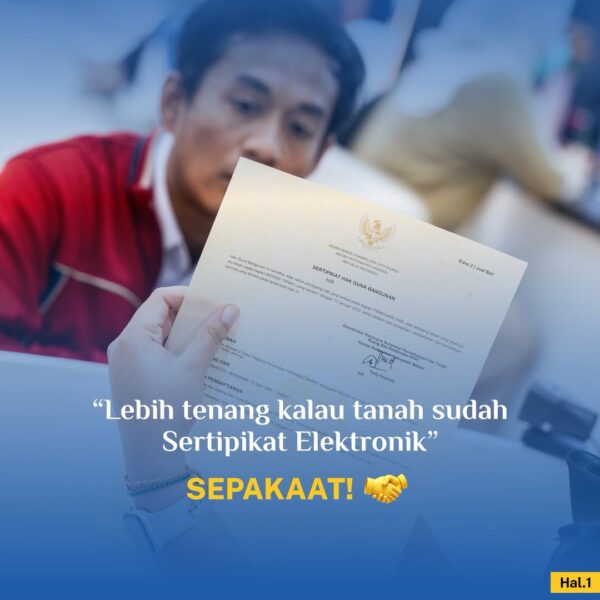 Mari bersama jaga tanah dengan mematuhi tata tertib administrasi pertanahanan yaa