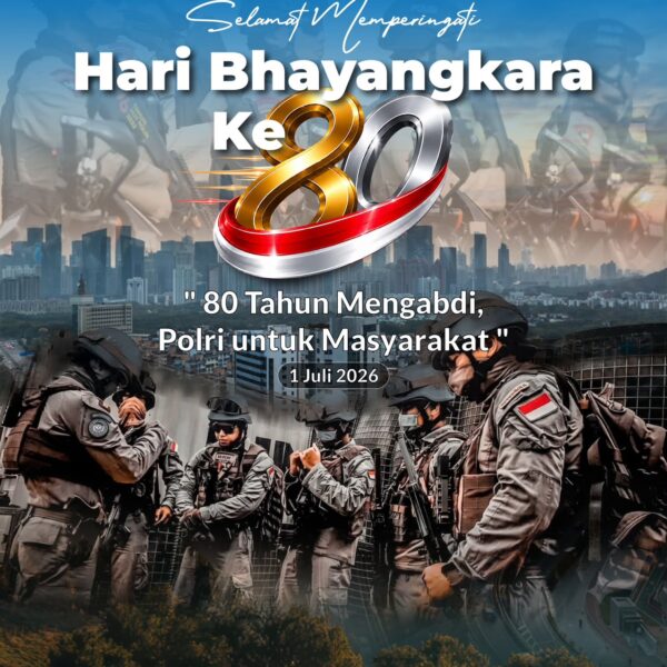 Segenap jajaran Kementerian ATR/BPN mengucapkan Selamat Memperingati Hari Bhayangkara ke-80.
