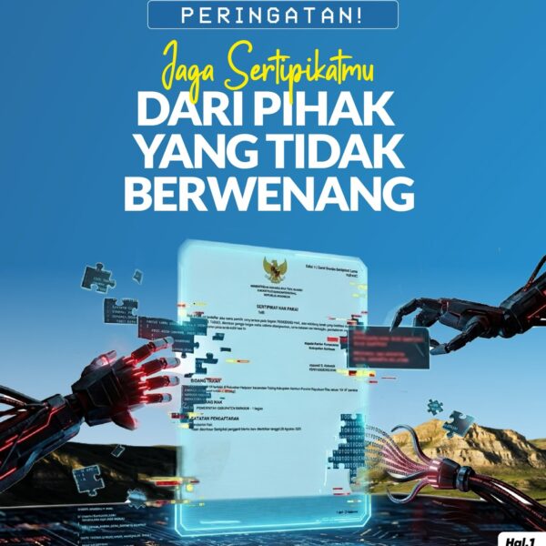 Sertipikat tanah merupakan bukti sah kepemilikan hak atas tanahmu. Pastikan dokumen tersebut tersimpan aman agar tidak hilang, rusak, maupun disalahgunakan oleh pihak yang tidak bertanggung jawab.