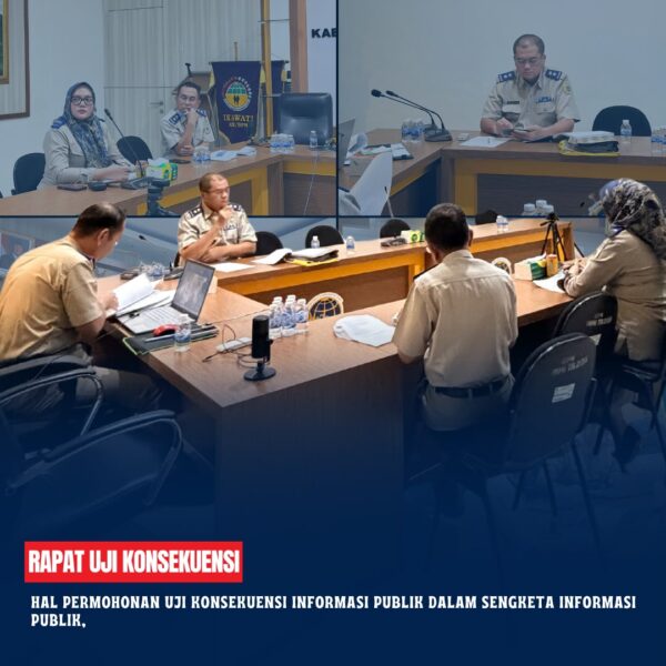 Kepala Kantor Pertanahan Kabupaten Kotawaringin Timur beserta Pejabat Pengawas telah mengikuti Rapat Uji Konsekuensi Hal Permohonan Uji Konsekuensi Informasi Publik
