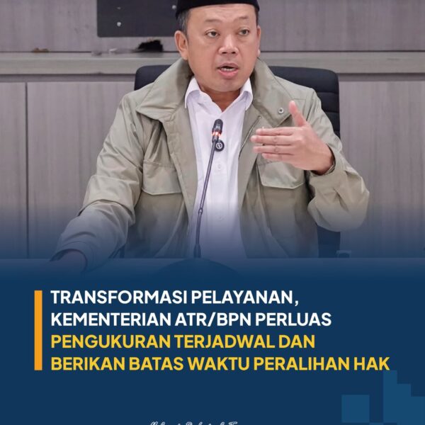 Kantor Pertanahan yang menerapkan Pengukuran Terjadwal jumlahnya terus ditingkatkan. Per 3 Agustus 2026, Pengukuran Terjadwal diterapkan di 400 Kantor Pertanahan di seluruh Indonesia.