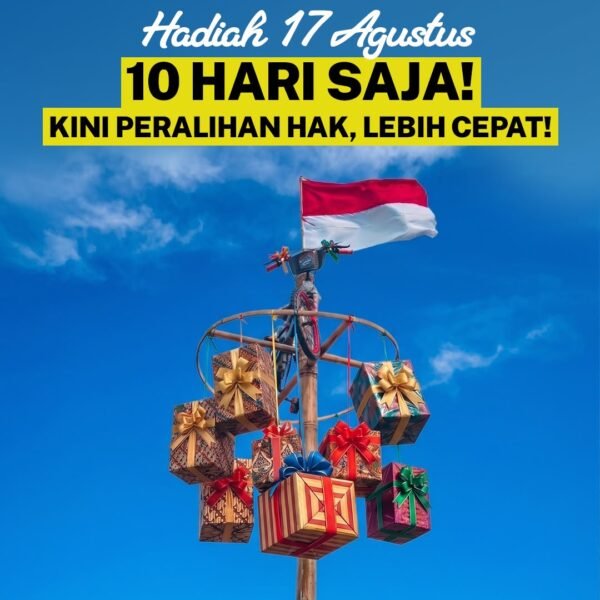 Menyambut Hari Kemerdekaan Republik Indonesia, ada kabar baik untuk kamu yang ingin mengurus layanan Peralihan Hak!