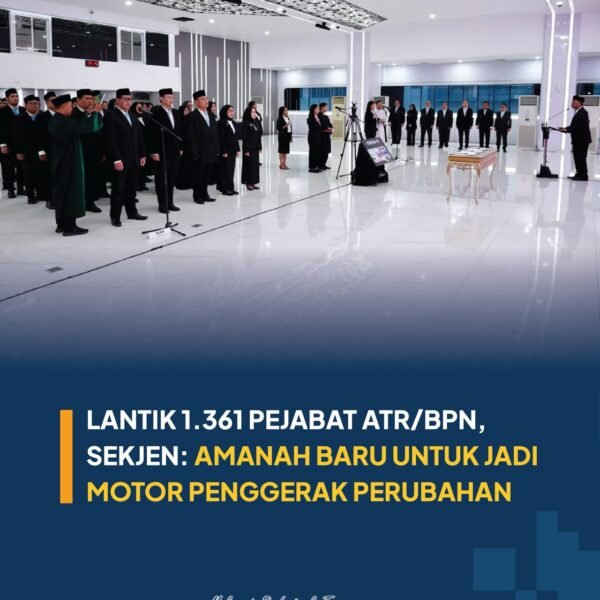 Rotasi kerja di lingkungan Kementerian Agraria dan Tata Ruang/Badan Pertanahan Nasional (ATR/BPN) merupakan langkah yang dilakukan untuk memperkuat organisasi dan mutu sumber daya manusia (SDM).