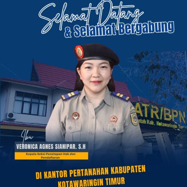 Segenap Keluarga besar Kantor Pertanahan Kabupaten Kotawaringin Timur mengucapkan selamat datang dan selamat bergabung di Kantor Pertanahan Kabupaten Kotawaringin Timur .
