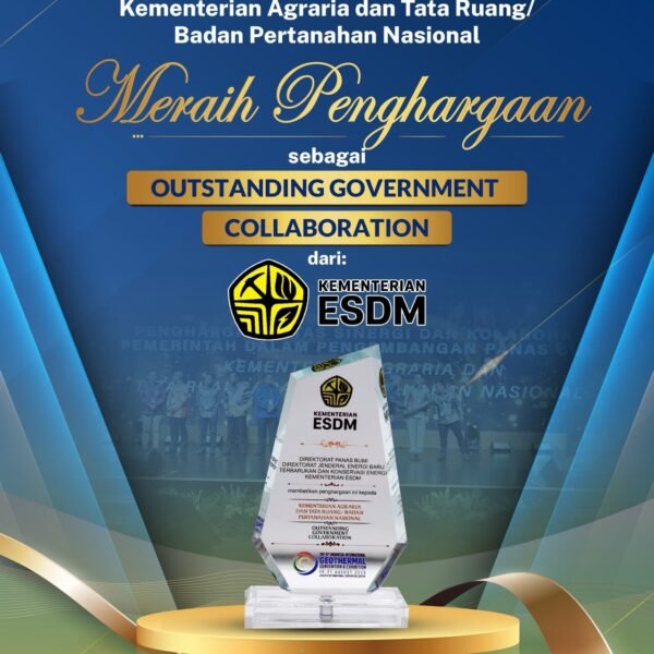 Kementerian ATR/BPN kembali menorehkan prestasi. Kali ini, kami meraih penghargaan sebagai Outstanding Government Collaboration dari Kementerian Energi dan Sumber Daya Mineral (ESDM).