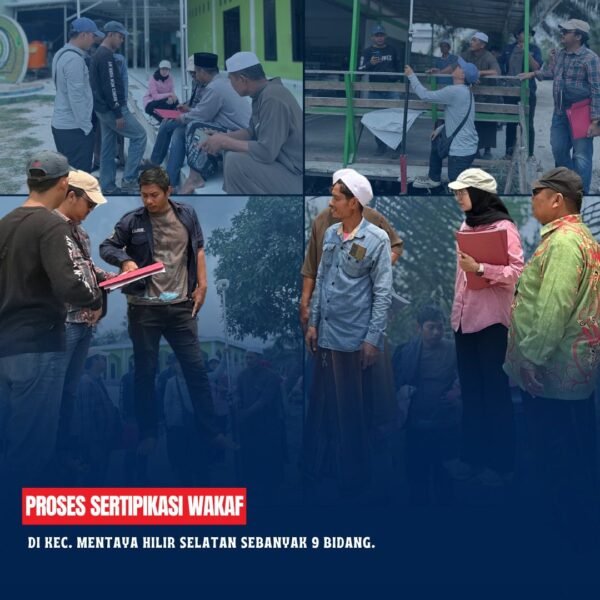 Kantor Pertanahan Kabupaten Kotawaringin Timur telah melaksanakan Proses Sertipikasi Wakaf di Kec. Mentaya Hilir Selatan sebanyak 9 bidang.