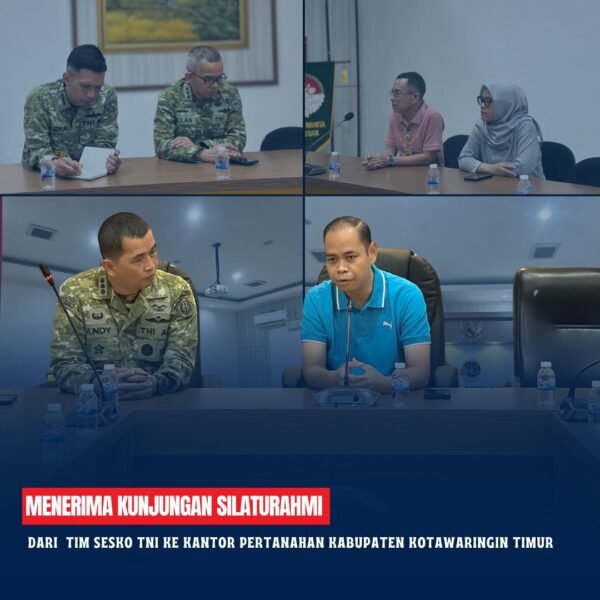 Kunjungan silaturahmi dari Tim Sesko TNI. Pertemuan ini menjadi momentum penting dalam mempererat tali silaturahmi sekaligus memperkuat koordinasi strategis antarinstansi.