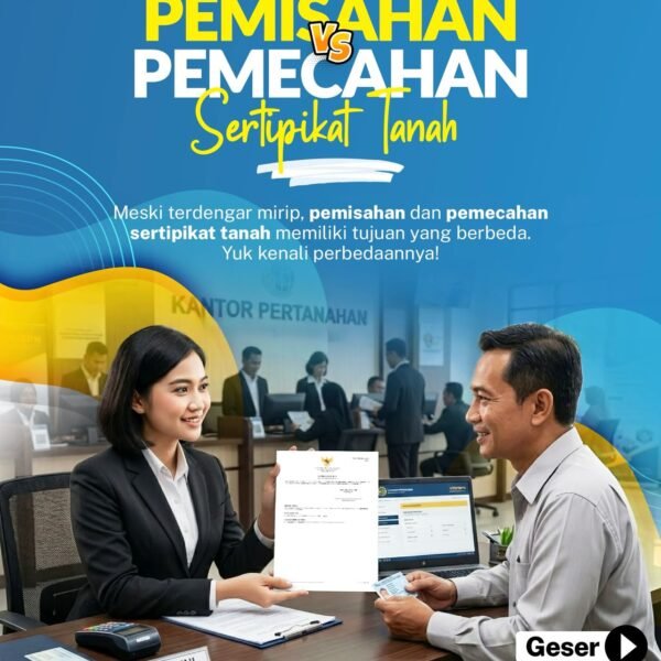 Masih sering tertukar antara pemisahan dan pemecahan sertipikat tanah? 🤔
