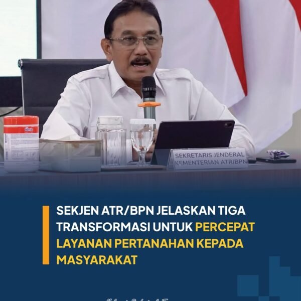Dalam konferensi pers yang berlangsung di Auditorium Badan Komunikasi Pemerintah RI menjelaskan terkait tiga transformasi layanan pertanahan yang baru diluncurkan, yakni Pengukuran Terjadwal, Peralihan Hak Terintegrasi, dan Organisasi Berbasis Wilayah.