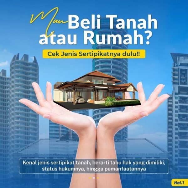 Kamu mau beli tanah atau rumah, tapi masih bingung soal status hukumnya? Biar nggak salah langkah, yuk kenali dulu jenis-jenis sertipikat tanah yang sah di Indonesia.